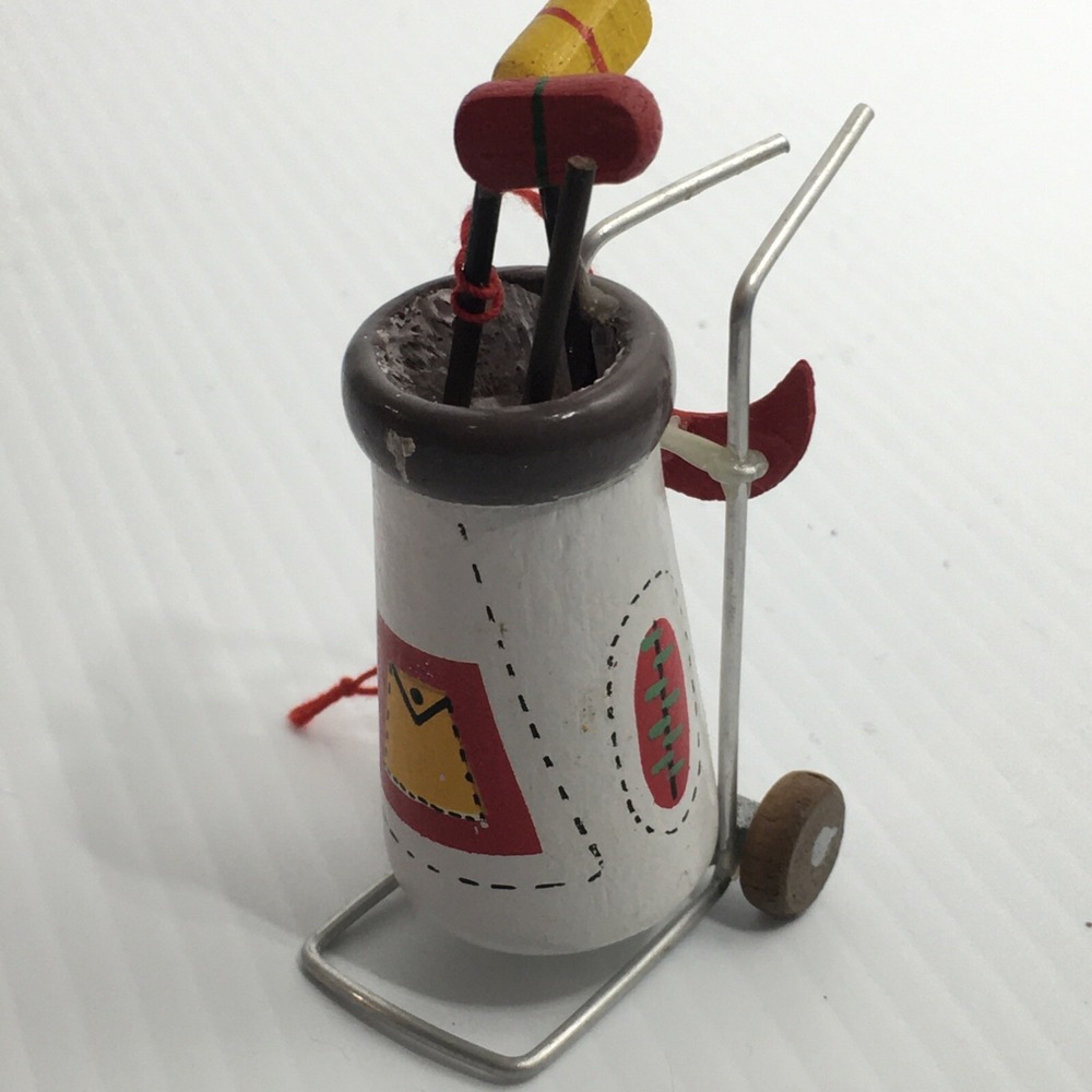 Midwest of Cannon Falls Christmas Ornament Golf Bag 1980s Golfing